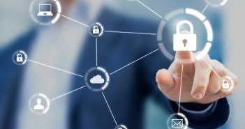 Datensicherheit in Unternehmen – Wie Sie Ihre Firmendaten schützen können Datensicherheit - Mindmap mit Symbolen: Schloß, Cloud, Laptop, usw.
