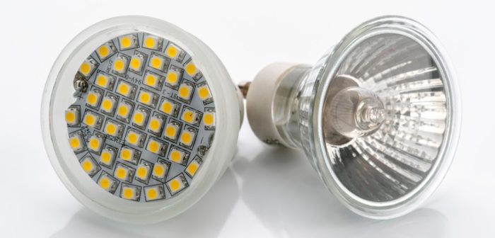LED Lampe und Halogen Lampe