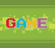 Game Schriftzug in Pixeln