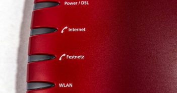 Ein DSL-Router in Nahaufnahme