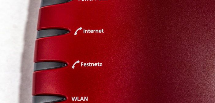 Ein DSL-Router in Nahaufnahme